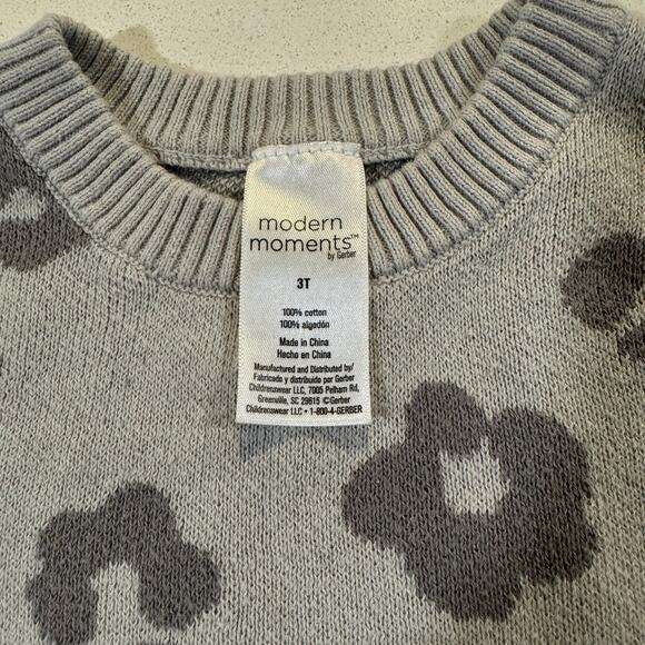 Modern Moments Toddler Girl 3T 100% Cotton Flower Sweater - Picture 3 of 4